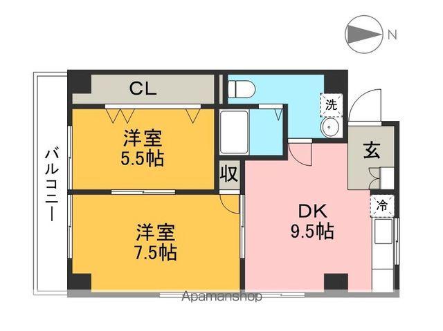 10POINTS(2DK/1階)の間取り写真