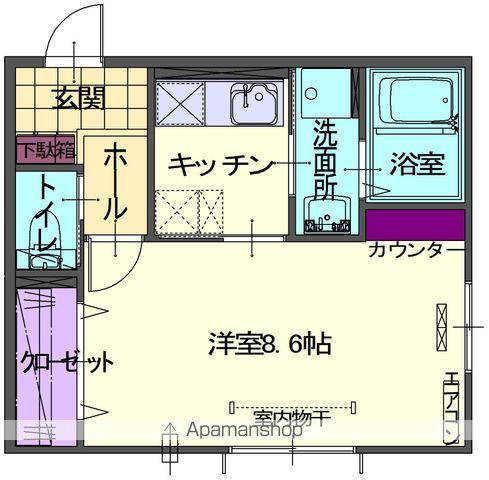 東北新幹線 新花巻駅 徒歩48分 2階建 築2年(1K/1階)の間取り写真
