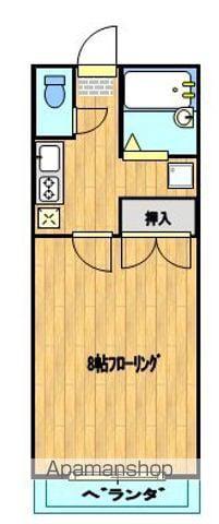 コーポスマイル B棟(1K/1階)の間取り写真