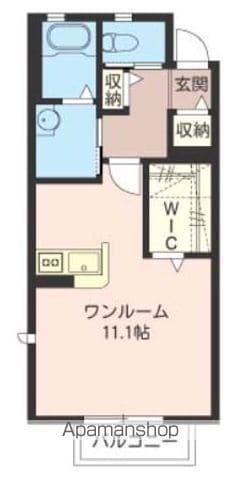 リラフォート(ワンルーム/2階)の間取り写真