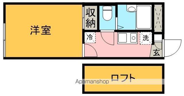 レオパレス一里木(1K/2階)の間取り写真