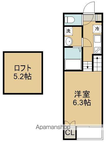 STATICE(1K/1階)の間取り写真