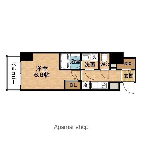 SRESIDENCEFUKUSHIMATAMAGAWATRES(1K/12階)の間取り写真