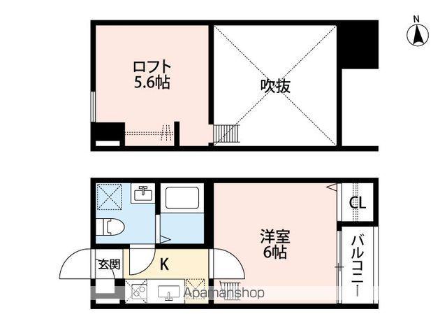 SAGGIO(1K/1階)の間取り写真