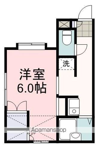 BAHN明日香(ワンルーム/1階)の間取り写真