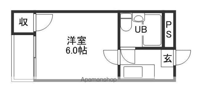 富コーポ(1K/3階)の間取り写真