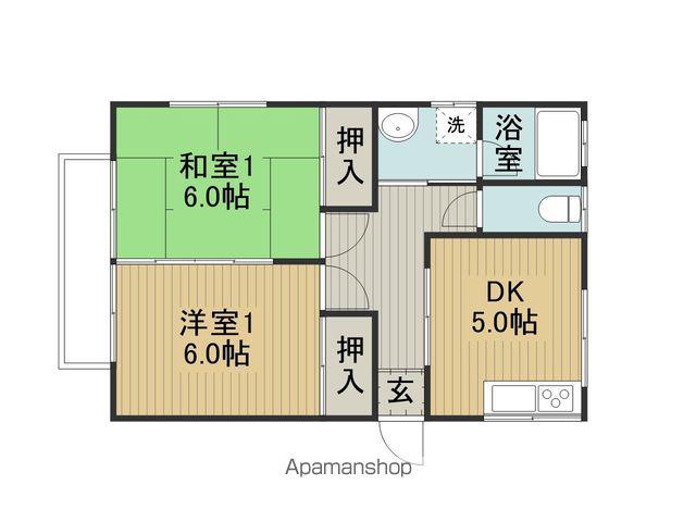 コーポアイ(2K/1階)の間取り写真