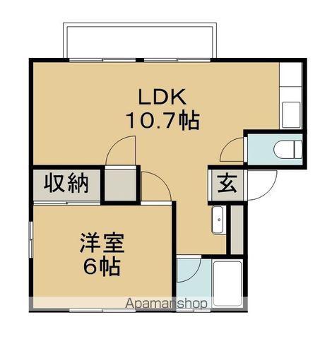 アーバン桜木(1LDK/1階)の間取り写真