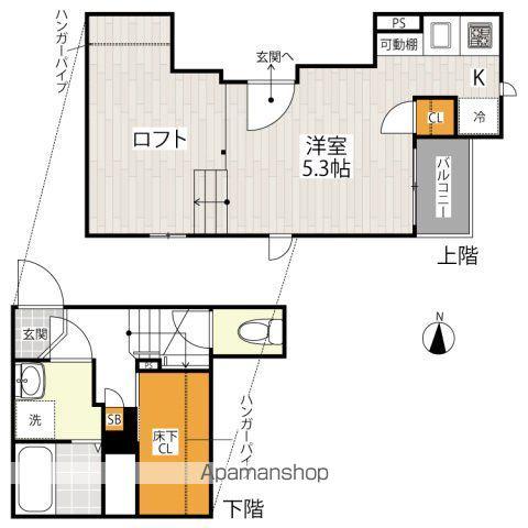 CB蓮田リーリエ(1K/1階)の間取り写真