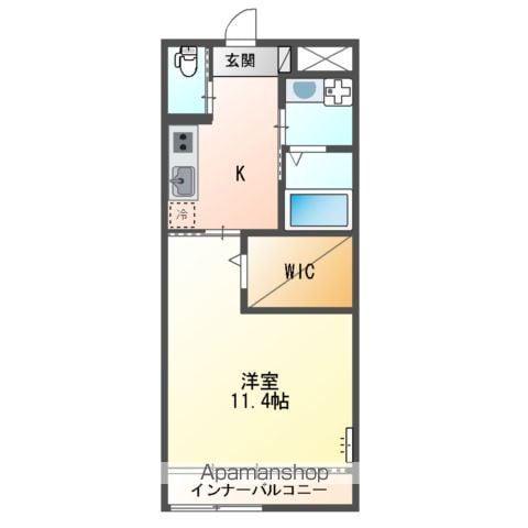ライジングミナミ(1K/2階)の間取り写真