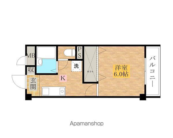 ミヤコピア新家(1K/2階)の間取り写真
