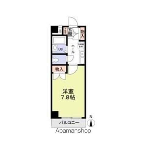 サンヒルズ藤ヶ丘(1K/1階)の間取り写真