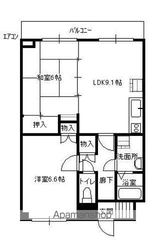 第二尾田ビル(2LDK/2階)の間取り写真