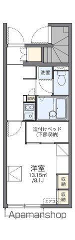 レオパレスガーデンフォレスト(1K/1階)の間取り写真