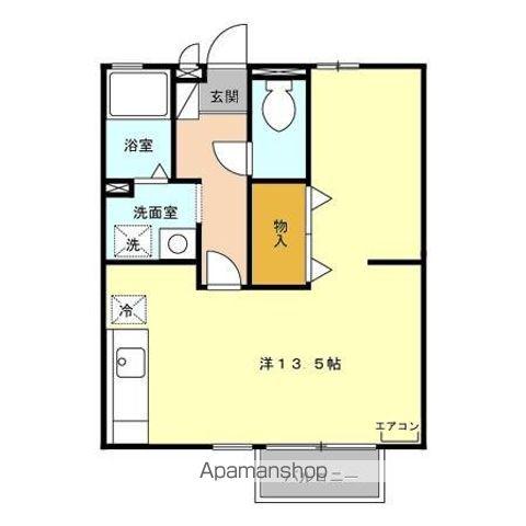 ネオフリーコスモ(ワンルーム/2階)の間取り写真