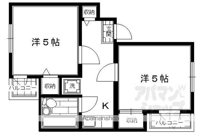 アブレスト西洞院(2K/3階)の間取り写真