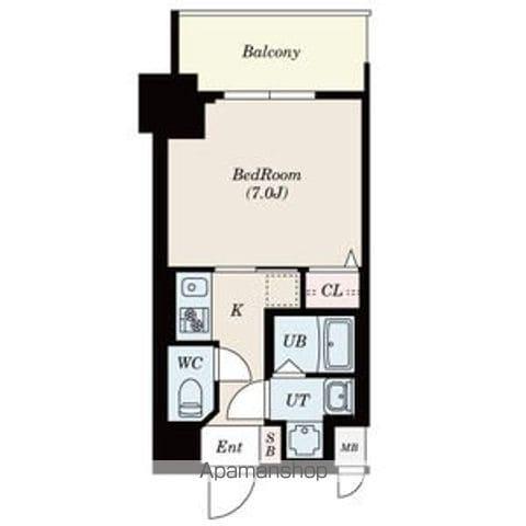 S-RESIDENCE浄心イースト(1K/8階)の間取り写真