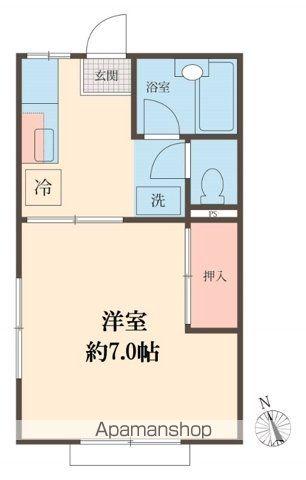 ホワイトホームズ(1K/1階)の間取り写真