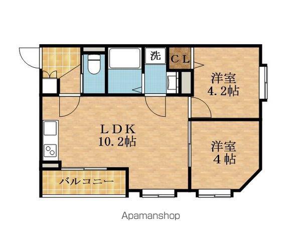 ズーノルーム都島本通(2LDK/3階)の間取り写真