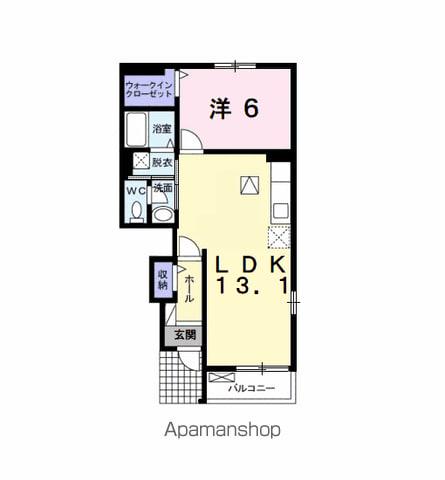 グリーンシー(1LDK/1階)の間取り写真