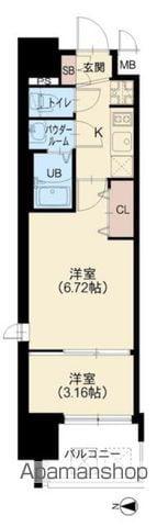 AELL OSAKA イースト(2K/14階)の間取り写真