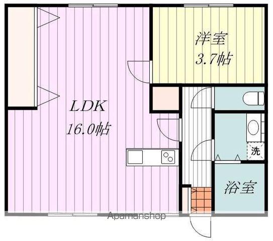 オックスフォード・サーカス 土居田(1LDK/3階)の間取り写真