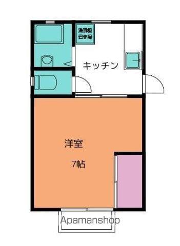 サンシティロッキー3(1K/2階)の間取り写真