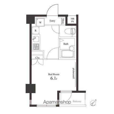 ヴェルト新宿落合(1K/3階)の間取り写真