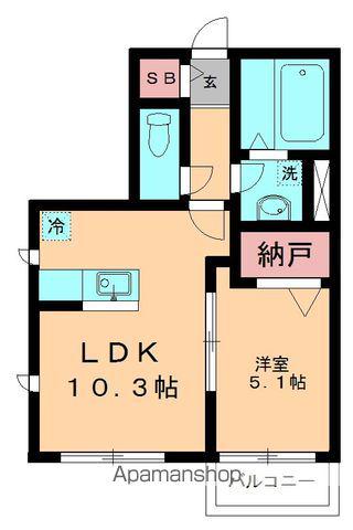 PRIMROSE(1LDK/1階)の間取り写真