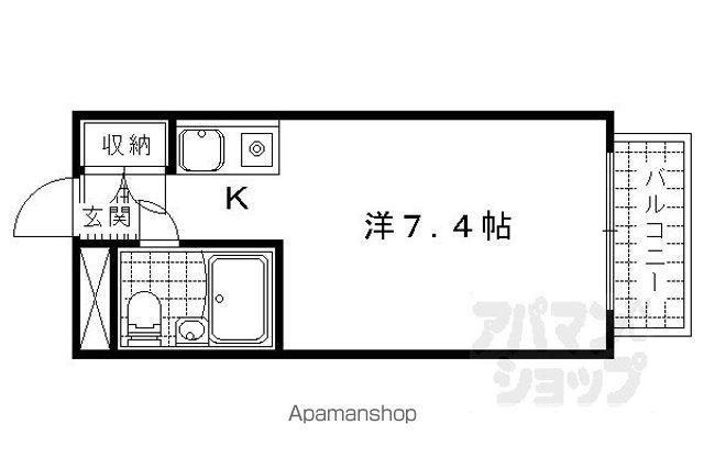 レイクフェスタ大津(1K/2階)の間取り写真