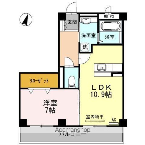 モンプリミエ ルラシオン I(1LDK/1階)の間取り写真