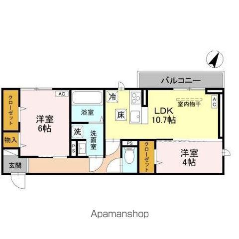 CLASSEUM幸西I(2LDK/1階)の間取り写真