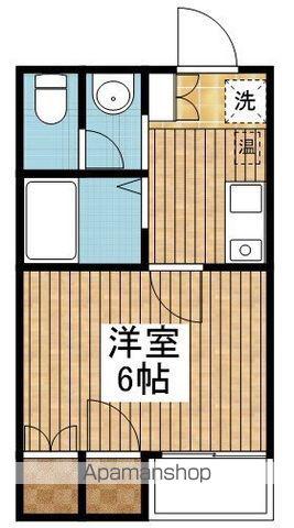 上所グリーンタウンD棟(1K/2階)の間取り写真