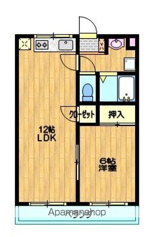 ライフステージ米沢(1LDK/2階)の間取り写真