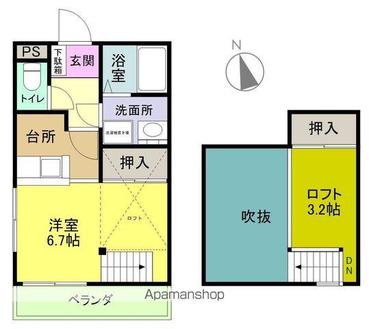 YSマンション(1K/2階)の間取り写真