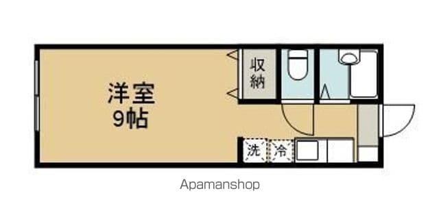 メゾンロワール(ワンルーム/2階)の間取り写真