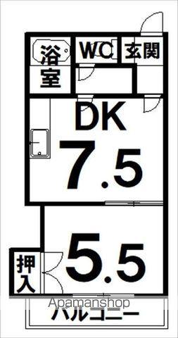 サウスコート226(1DK/3階)の間取り写真