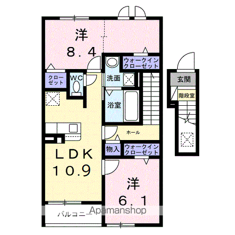 南海電鉄南海本線 高石駅 徒歩12分 2階建 新築(2LDK/2階)の間取り写真