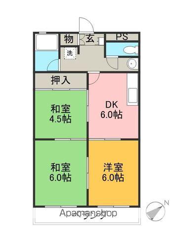 杉江ビル(3DK/3階)の間取り写真