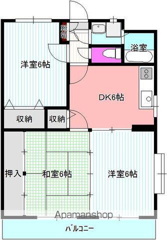 ルミナスファイブ(3DK/3階)の間取り写真