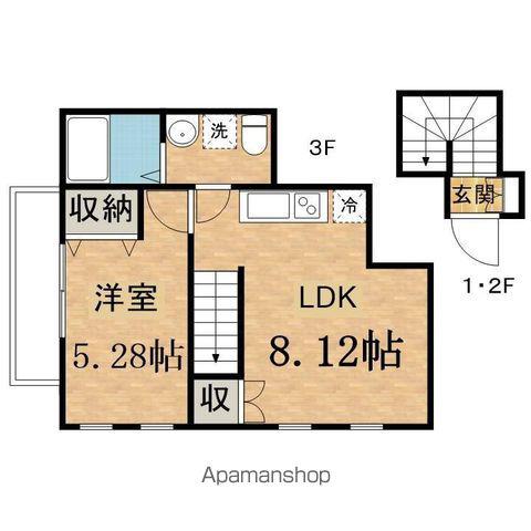 ヴィッラホーム弐番館(1LDK/3階)の間取り写真