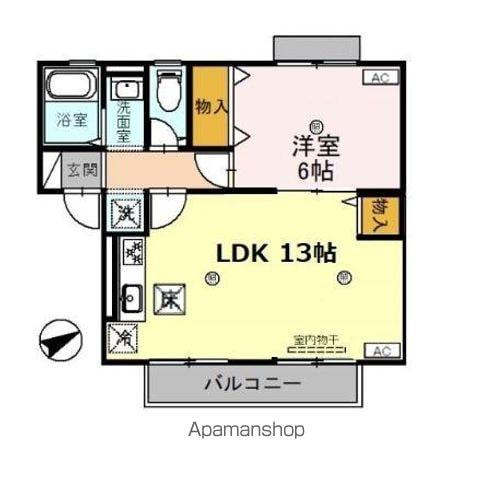ピシックKⅡ(1LDK/1階)の間取り写真