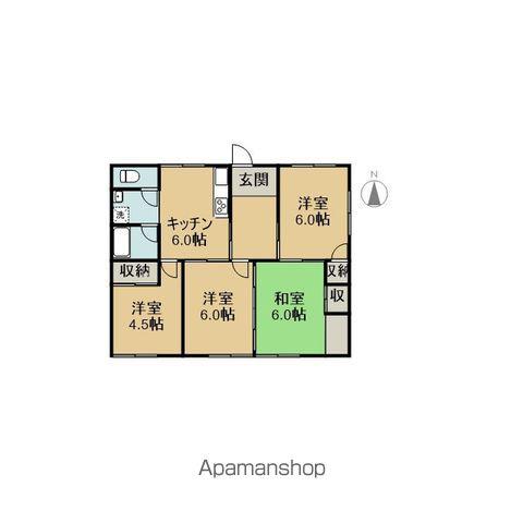 予讃線 新居浜駅 徒歩40分 1階建 築53年(4DK)の間取り写真
