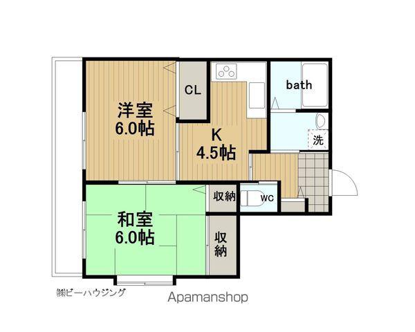 ステラ栄(2K/1階)の間取り写真
