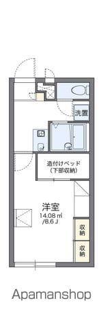 レオパレスM-1(1K/2階)の間取り写真