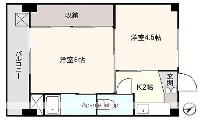 アシスト足利マンションⅡ(2K/2階)の間取り写真
