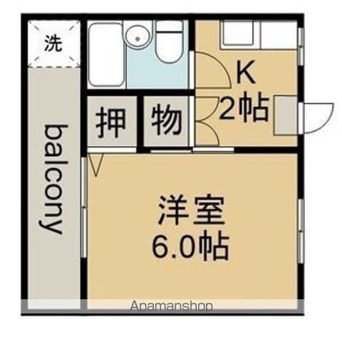 マルエ荘(1K/2階)の間取り写真