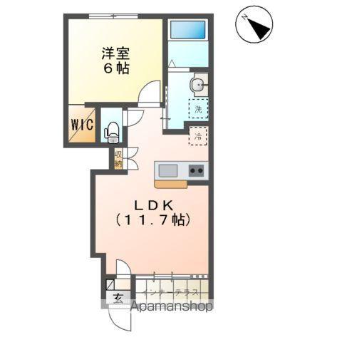 エスペランサ(1LDK/1階)の間取り写真