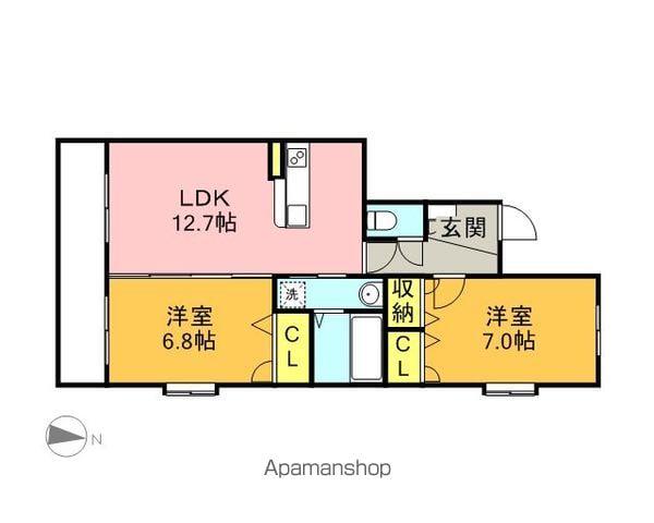 アーバンレジデンス(2LDK/2階)の間取り写真