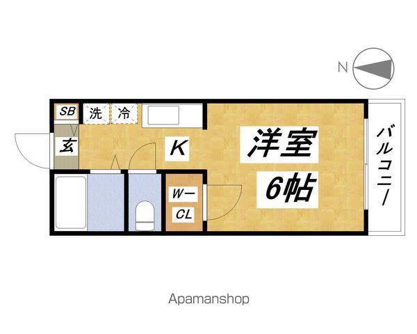 ソレアードAG(1K/2階)の間取り写真